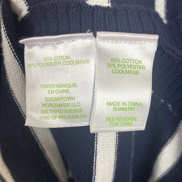 LILLY PULITZER FARAWAY SWEATER TRUE NAVY MOONLIGHT STRIPE SIZE XXS - Picture 7 of 8